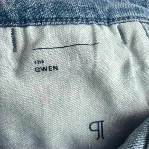 Anthropologie Pilcro Women's 25 Blue Gwen Mid
Rise Wide Leg Boho Splatter Jeans - Picture 10 of 13